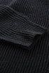 Zipper V-Neck Dropped Sleeve Hooded Solid Sweater